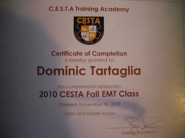 Graduated EMT School