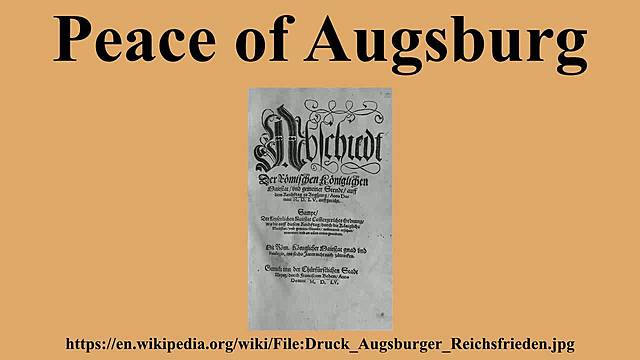 The Peace of Augsburg divides Germany