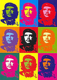 BOVERO / déclinaison en série / Andy Warhol "Che Guevara" Dimensions: 346x500cm  une même représentation déclinée en série en changeant de supports,de formats,d'outils,de style,de catégorie