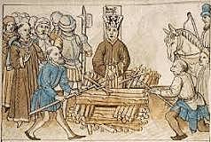 Jan Huss was burned at the stake for being a heretic.