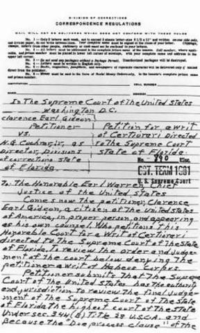 Gideon v. Wainwright