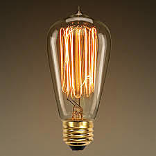 Thomas Edison brings light to the world with the light bulb.