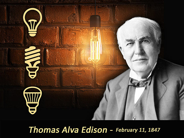 Thomas Edison creates lightbulbs