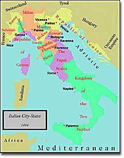 The Renaissance began in the Italian city-states and spread to Northern Europe.