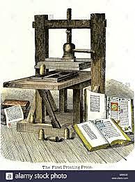 Johannes Gutenberg invented the printing press
