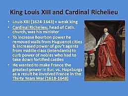 Cardinal Richelieu got france involved in the thirty years war