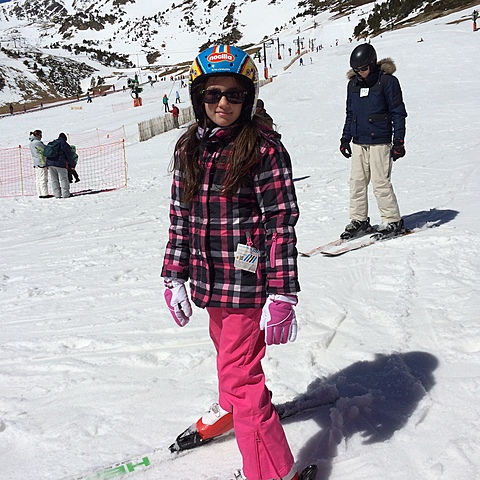 El meu primer cop esquiant