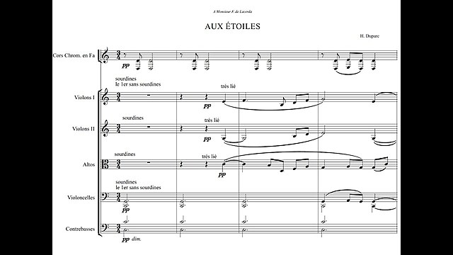 Aux étoiles (Henri Duparc)