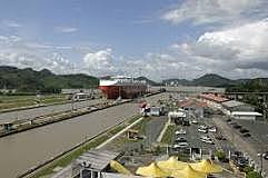 The Panama Canal is completed and opened for traffic