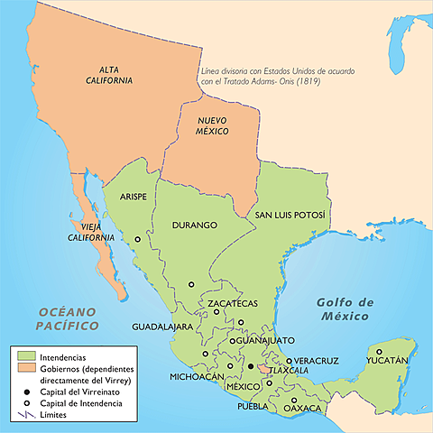 1786, Sistema de intendencias.