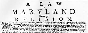Maryland toleration act