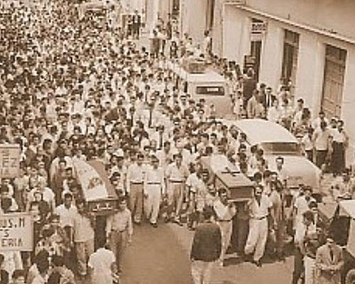 Protesta contra régimen somocista