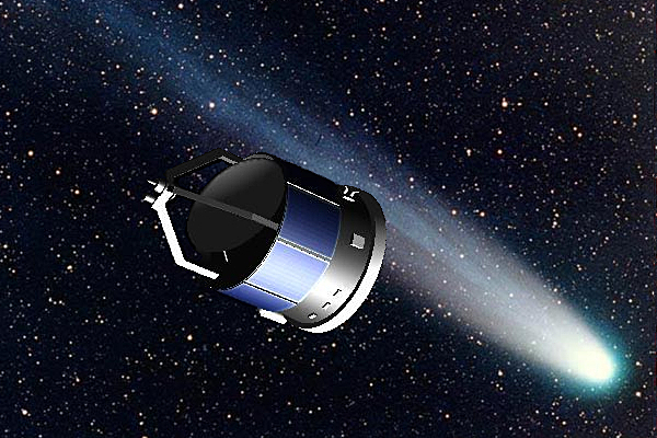 La sonda Giotto investiga  el cometa Halley
