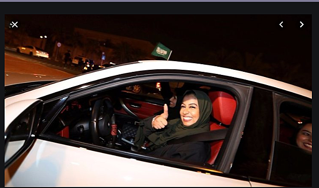 Women in Saudi Arabia were allowed to drive