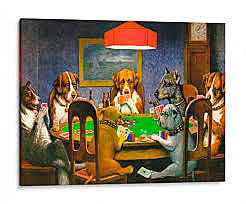 Perros jugando al póquer