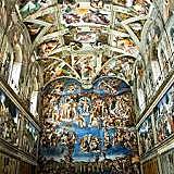 Michelangelo painted the ceiling of the Sistine Chapel.