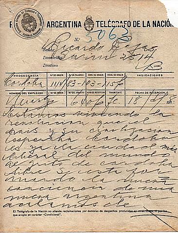 El telegrama o marconigrama