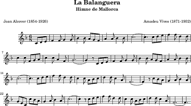 La Balanguera, Himne Oficial de Mallorca