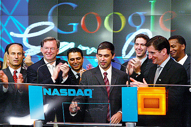 Google debuts on NASDAQ