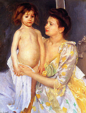 Jules secado por su madre, Mary Cassatt