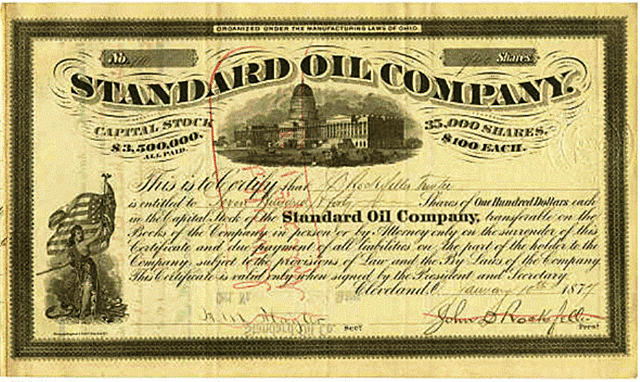 John D. Rockefeller started Standard Oil