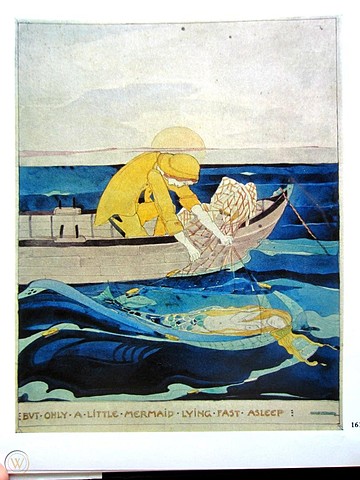 But only a little mermaid lying fast asleep