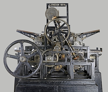 Steam powered printing press