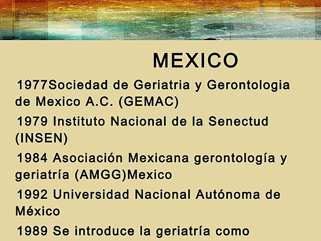 Actividades para asociacion de la geriatria y gerontologia