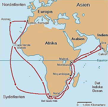 Portugal opretter handelstation i Indien