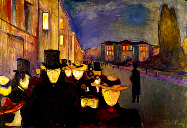 Aften på Karl Johan