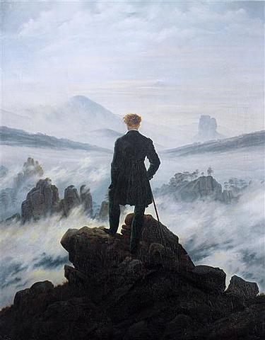 El caminante sobre el mar de nubes - Caspar David Friedrich