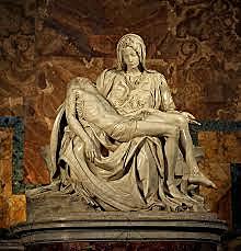 Michelangelo sculpted the pieta