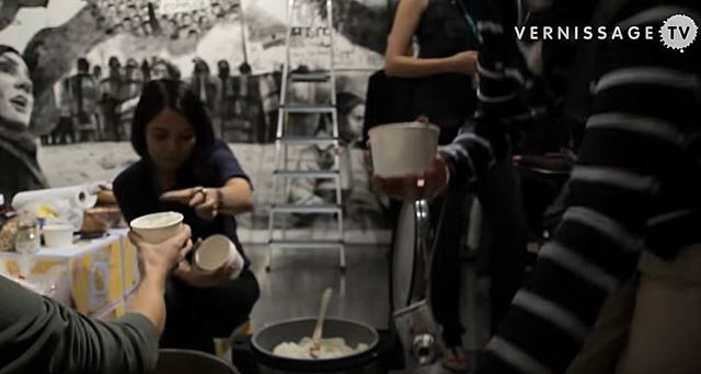 Cooking and Drawing Event at Art Basel