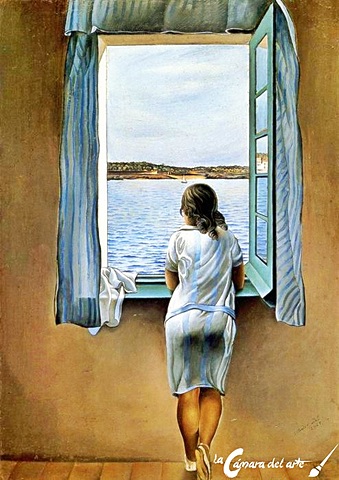 MUCHACHA EN LA VENTAL-  SALVADOR DALÌ
