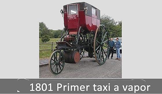 primeros taxis a vapor