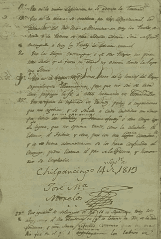 Los sentimientos de la nación