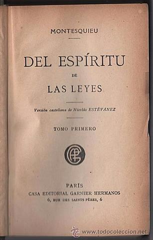 Publicación de la obra de Montesquieu