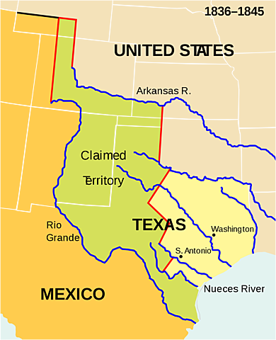 Texas enters the United States
