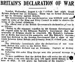 Declarations of war by Britain