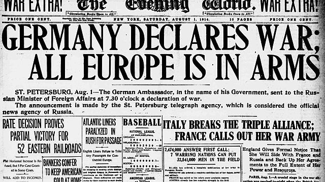 Declarations of war by Germany (on France and Britain)