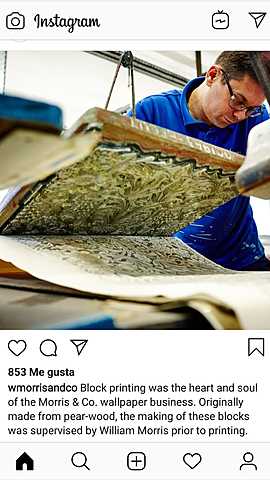 Technique Block printing made of pear wood