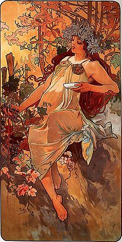 4 Estaciones Otoño (Alfons Mucha)