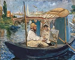 10. CLAUDE MONET TRABAJANDO EN SU BARCA