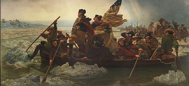 Washington crosses the Delaware.