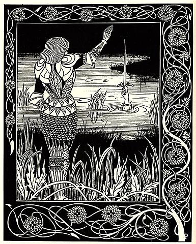 Excalibur in the Lake (Aubrey Beardsley)