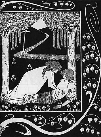 How Sir Launcelot was Known by Dame Elaine II (Aubrey Beardsley)