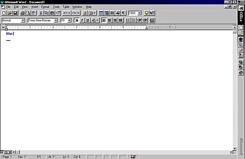 primera aparición de word