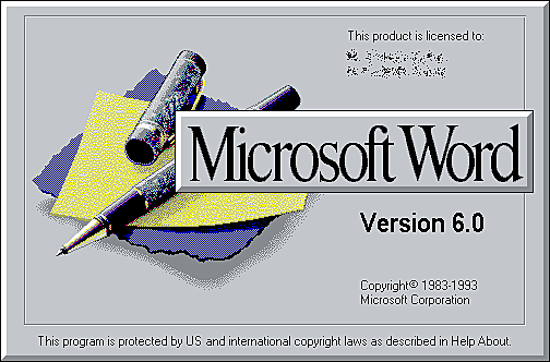 Primera versión de Microsoft Word
