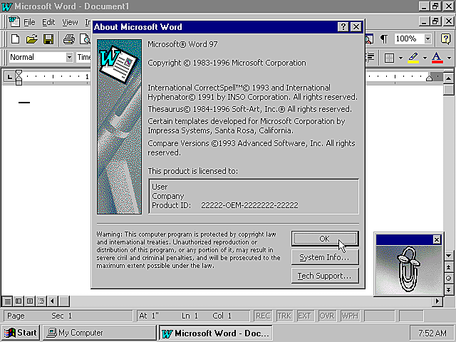 Presentación de Clippy en sociedad