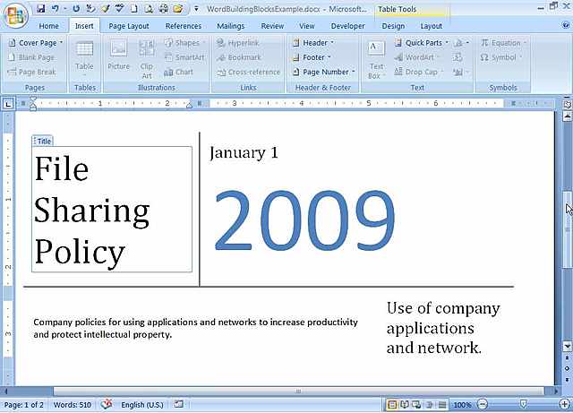 Microsoft Word 2009